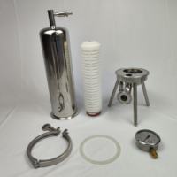 Filter Mikro Berpori Baja Tahan Karat Kelas Makanan, Saringan Kartrid Baja Tahan Karat, Elemen Filter Air, Mikrofilter