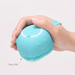 Soft Rubber Stocked <b>Pet</b> Cat Dog Grooming Massage Shampoo Bath <b>Brush</b> with Container for Bathroom - Product Image 3