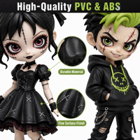 Figur PVC Halloween Gothic yang Dapat Disesuaikan, Pabrik OEM, Mainan Koleksi Plastik ABS yang Dipersonalisasi untuk Hadiah, Mainan Seni Plastik