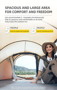 Super Tribe <span class=keywords><strong>Tente</strong></span> <span class=keywords><strong>de</strong></span> <span class=keywords><strong>camping</strong></span> pliante portable pour l'extérieur entièrement automatique, ouverture rapide en une seconde, aluminium épais et étanche à la pluie, été - Product Image 4