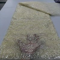 Tissu brodé de perles et de sequins tubulaires violets, en polyester, largeur 130 cm, origine Guangdong, pour dentelle
