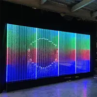 Kunden spezifische digitale Wasserspiele für den Innenbereich LED-Wasserblasen-Wand paneel mit Firmenlogos