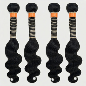 Cabello Humano Remy Brasileño Virgen 100% Sin Procesar, Doble Trama a Máquina, Todos los Colores Disponibles, Logotipo Personalizado, Origen Tamil Nadu - Product Image 1