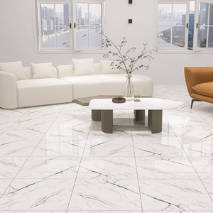 Bán buôn 600x600 Glossy trắng tĩnh mạch sứ gạch Phật Sơn gốm nội thất sàn từ Trung Quốc vuông mô hình biên giới thiết kế gạch - Product Image 2