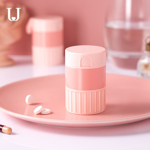 Japanische Art Cutter Pille Schneiden Schleifen Teilen Medizin Minute vier Schleifer tragbare Pille Box - Product Image 6