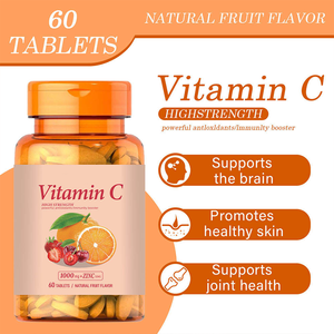 Tabletas de Vitamina C para Adultos, 1000 mg, Ácido Ascórbico Puro, 60 Unidades, Suplemento Nutricional para el Apoyo Diario del Sistema Inmunológico - Product Image 2
