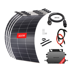 Plug and Play Kit solar Balkonkraftwerk 800W <span class=keywords><strong>600W</strong></span> PV Sistema de balcón <span class=keywords><strong>Microinversor</strong></span> ajustable flexible en la red Plantas de energía solar - Product Image 1