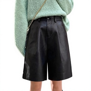 Mid Waist Regular Fit Breathable Eco-Friendly sheep <b>Leather</b> Pants with Pockets Full Length Casual Style Summer Wear - Product Image 1
