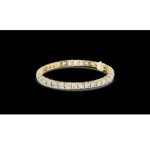 Bracelet éternité en diamant argenté en or 14K ou 18K Diamants cultivés en laboratoire certifiés IGI Bijoux élégants et étincelants pour femmes - Product Image 5
