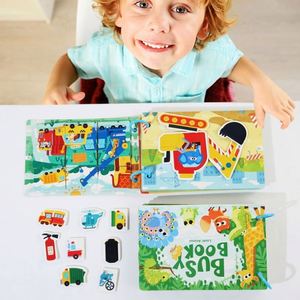 Perfect <b>Road</b> Airplane Trip Game Fun Stickers Vehicle Animal Reusable Sticker Book Activity for Kids - Product Image 2