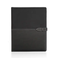 Carpeta A4 de cuero PU, carpeta de archivos de documentos comerciales, suministros de oficina, carpeta personalizada con logotipo en relieve, bolsa de cartera, cuaderno