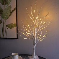 Warmweiße Feenlichter Batteriebetrieben USB Kupfer Kunststoff 50cm Knopfgesteuerte Künstliche Baum-LED-Lichter Dekorationen