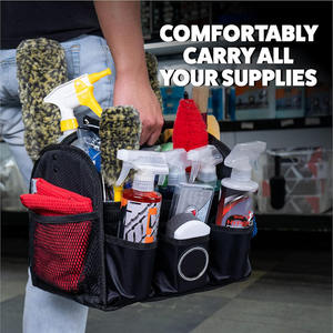 Caddy de nettoyage professionnel chariot détachable bandoulière <span class=keywords><strong>sac</strong></span> de nettoyage roulant fermeture éclair pour femmes de ménage fournitures de nettoyage - Product Image 4