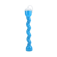 Nouveauté Gobelet à smoothies et slush en verre torsadé magique de 800 ml (28 oz) avec paille en plastique, jetable pour fêtes