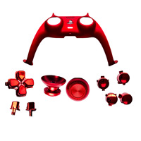 Juego Completo de Carcasas de Repuesto para Control DualSense de PS5, Botones Metálicos, Placas Frontales y Traseras