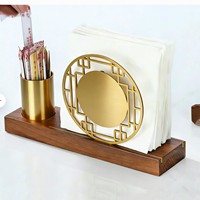 Porte-serviettes de luxe en acier inoxydable plaqué or, argent, or rose, moderne, léger et luxueux, pour hôtel, restaurant, sur table, autoportant
