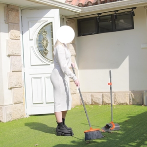 Ensemble balai et pelle robuste à conception ergonomique et nettoyage doux, pour le nettoyage domestique, avec balai vertical extensible et pelle - Product Image 5