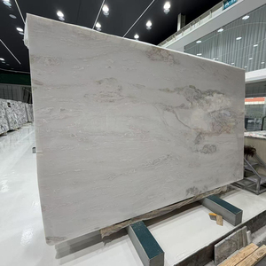 Lastra di Marmo Bianco Fendy - Marmo Naturale Bianco Sporco con Venature Grigie per Piani di Lavoro, Pareti e Pavimenti, Lastra Grande Lucidata - Product Image 3