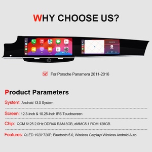 NaviHua Portable Dual Screen Android Multimedia Player Carplay Mirror for Porsche Panamera 2010-2016 Car Radio GPS Navigation - Product Image 2