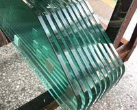 Vente en gros de fenêtres en verre trempé sans cadre, découpées sur mesure, renforcées, haute résistance, pour usage industriel, extérieur, cuisine, escalier, hôtel