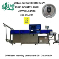 Chestny Znak GS1 DataMatrix Fiber Lasergraveermachine voor aluminium blikjes frisdranken, één artikel één code traceerbaarheid