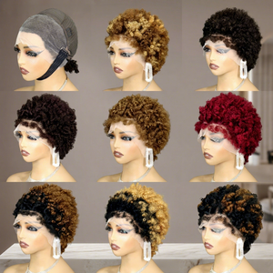 Promoción Letsf $26: Pelucas Afro al por Mayor con Línea de Cabello 4C, 100% Cabello Humano, Encaje Suizo Frontal, Corte Corto para Mujeres Negras - Product Image 1