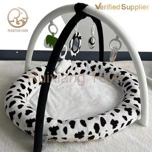 Activité enfant fourni en usine Gym coton doux animaux hochet <span class=keywords><strong>sol</strong></span> lavable pas cher bébé <span class=keywords><strong>tapis</strong></span> <span class=keywords><strong>de</strong></span> jeu éducatif et musical - Product Image 3