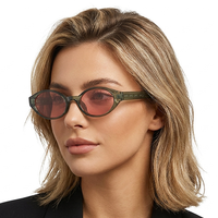 Lunettes de soleil de haute qualité avec monture PC, polarisées UV400, petites, ovales, fines, vintage, pour les trajets quotidiens, pour femmes