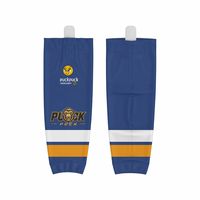 Chaussettes de hockey sur glace personnalisées imprimées pour l'été |   Service OEM/ODM : Rayures personnalisées pour logo d'équipe |   Polyester de haute qualité, séchage rapide, respirant