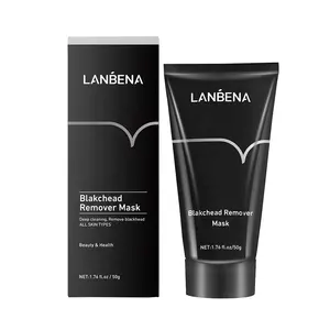 Lanbena Bamboo Charcoal Inhaltsstoff Entfernt Akne Mitesser Fett entfernen und Poren streifen schrumpfen Maske abziehen