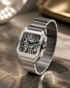 Designer Original High Quality <b>Skeleton</b> <b>Watch</b> Square <b>Skeleton</b> Dial Sapphire Crystal Style Men's <b>Automatic</b> Mechanical <b>Watch</b> - Product Image 1