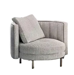 Cadeira de estilo moderno sofá estofado simples casual italiano feito sob medida cadeira de sala de estar confortável