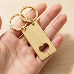 Ensemble de porte-clés personnalisés avec code <span class=keywords><strong>Spotify</strong></span>, porte-clés en acier inoxydable en forme de cœur divisé pour couples, <span class=keywords><strong>cadeau</strong></span> pour la Saint-Valentin - Product Image 3
