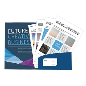 Пользовательский логотип A5 папка для документов с карманами для документов офисная канцелярская презентационные бумажные папки для хранения документов - Product Image 2