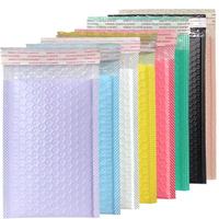 Film bulle coloré, sac d'emballage express auto-adhésif, film co-extrudé mat, sac de vêtements antichoc