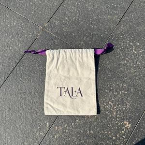 Low MOQ Cotton <b>Drawstring</b> <b>Pouch</b> Eco Dust Muslin <b>Pouch</b> with Custom Printed Logo - Product Image 3