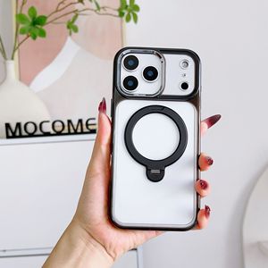 Funda Transparente Brillante de Acrílico para Teléfono con Soporte Giratorio de 360 Grados para iPhone 17 Pro Max, Funda Protectora Antigolpes para iPhone 17 - Product Image 3