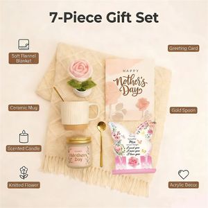 Nuevo Set de Regalo <span class=keywords><strong>para</strong></span> el Día de la Madre 2026: Manta Acogedora, Vela Aromática, Decoración Acrílica, Caja de Relajación <span class=keywords><strong>para</strong></span> Mamá, Regalo de Cumpleaños <span class=keywords><strong>para</strong></span> Mujeres - Product Image 4
