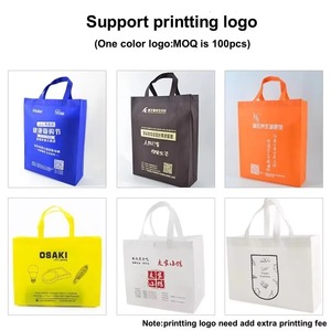 Custom Logo Eco Friendly Non Woven Shopping Tote Bag Reusable Grocery Bag For Supermarket Retail <b>Packaging</b> Promotion Use - Product Image 2