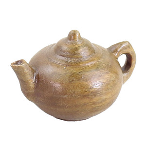 <b>Hand</b> Held Collectible Teapot Carved Sandalwood <b>Mini</b> Tea Pet With Lid Traditional Chinese Style Office Desktop Figurine - Product Image 5