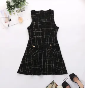 plaid dress new fashionable spring and autumn Women Printed Dress New Elegant formal Dress