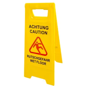 yellow portable plastic folding frame warning sign traffic safety cone road safety sign