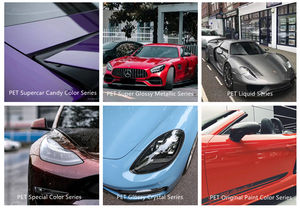 Film Auto <span class=keywords><strong>Super</strong></span> Brillant Vert Kaki 5ft * 55ft PET Couleur Changeante Voiture Vinyle Wraps - Product Image 6