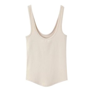 PB&ZA Novedad de Verano: <span class=keywords><strong>Camiseta</strong></span> sin Mangas con Tirantes Anchos y Cuello Redondo, Estilo Americano, Ajustada, de Algodón, para <span class=keywords><strong>Mujer</strong></span>, 3641016 - Product Image 4