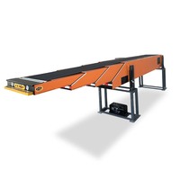 Convoyeur à bande télescopique flexible, équipement mobile de manutention de marchandises pour les opérations de chargement et de déchargement de camions porte-conteneurs