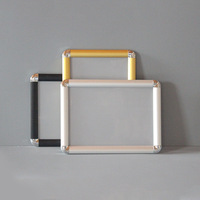 Clip de cadre photo 25mm argent noir porte-affiche cadre d'angle en aluminium cadre à pression en aluminium vente d'usine