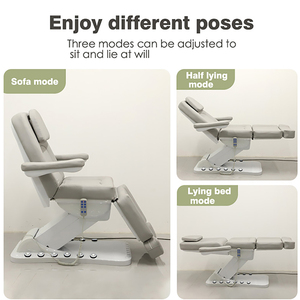 Tempat Tidur Kecantikan Elektrik, Tempat Tidur Facial, Sandaran Dapat Disesuaikan Secara Manual, Tempat Tidur Salon Lengkung, Perabot untuk Spa dan <span class=keywords><strong>Studio</strong></span> Bulu Mata - Product Image 3