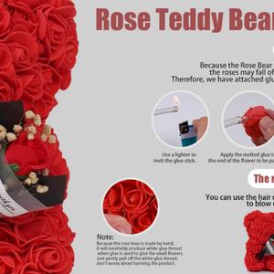 Popolare Bouquet di Fiori Mini da 25cm con Orsacchiotto di Rose e Confezione Regalo per la Festa della Mamma e San Valentino - Product Image 6