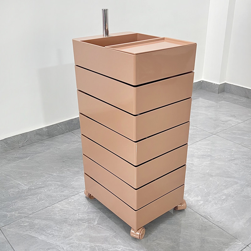 Seven-layer pink 360 rotation