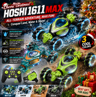 Voiture télécommandée HOSHI 1611 MAX 1/10 4WD avec 2 batteries, flips à 360°, torsions, contrôle gestuel, RTR, pour Noël (Stock US)